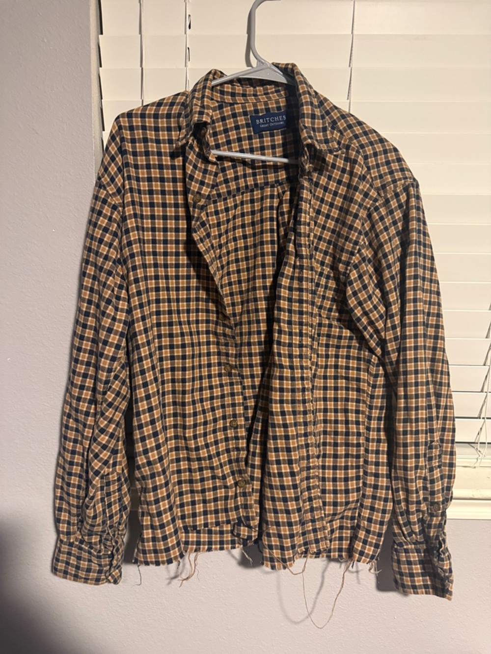 BRITCHES Plaid Button-Up Shirt — Yellow & Black